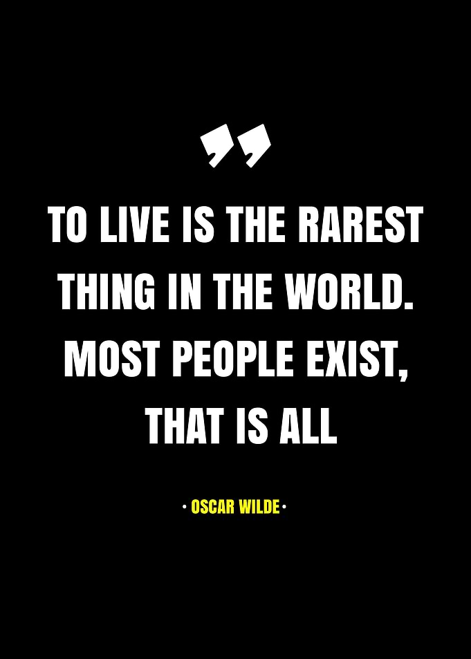 Oscar Wilde Quote on Living
