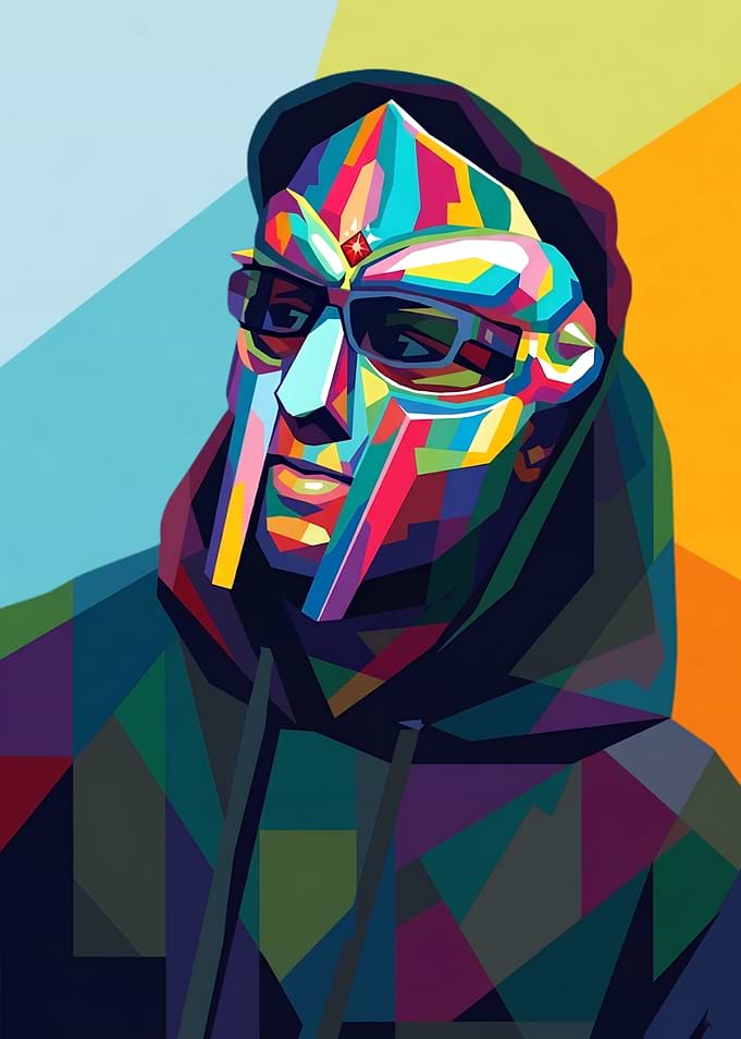 MF DOOM Pop Art Portrait