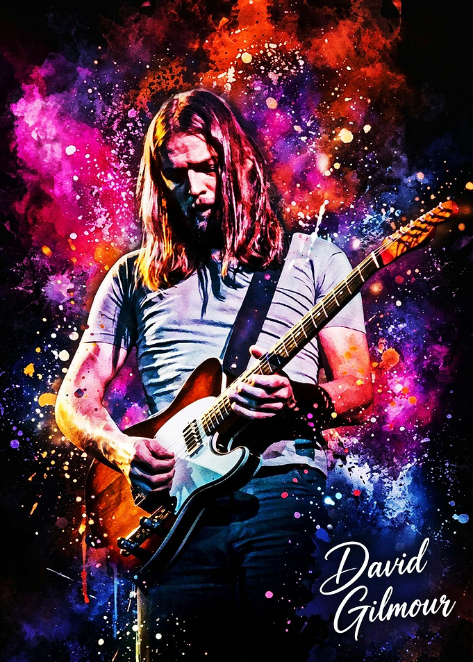 David Gilmour Playing Guitar