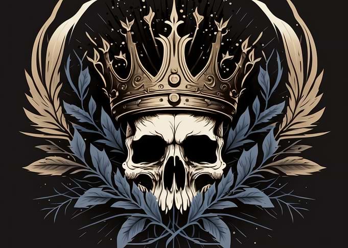 Skull Crowned with Gold and Laurel