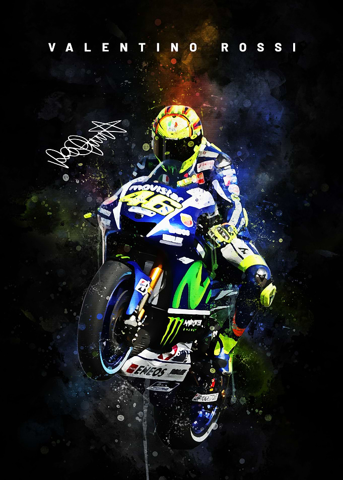 Valentino Rossi Motorcycle Art