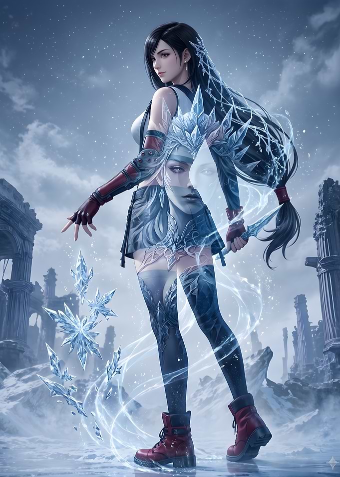 Final Fantasy VII Tifa Lockhart in a Winter Fantasy