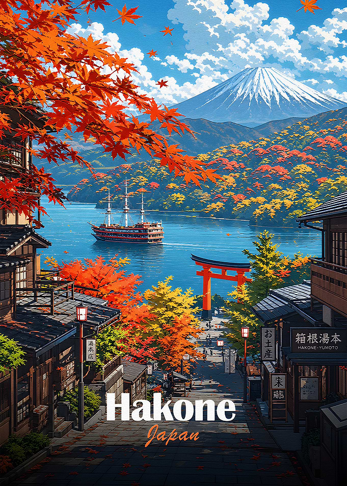 Hakone, Japan Autumn Scenery