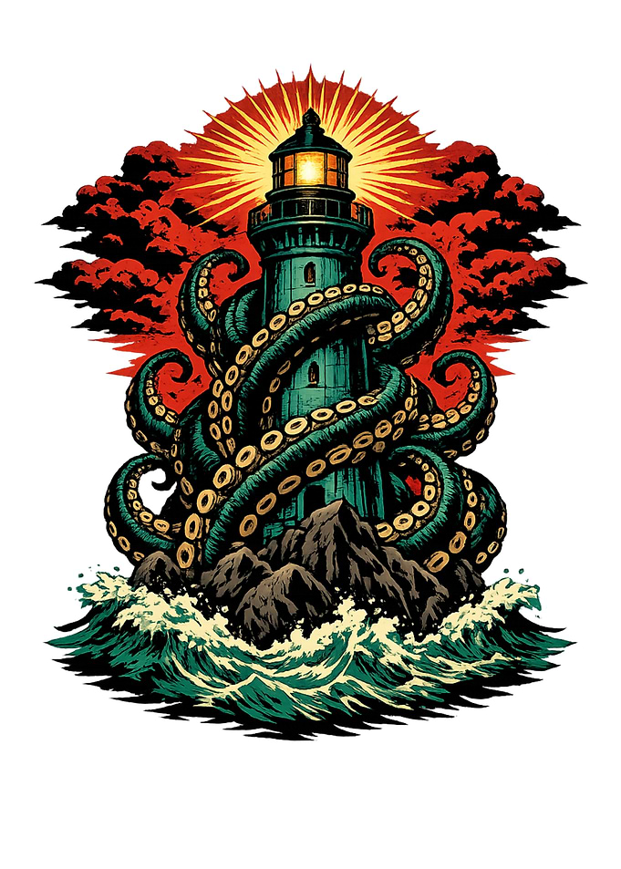 Kraken Attacks Lighthouse