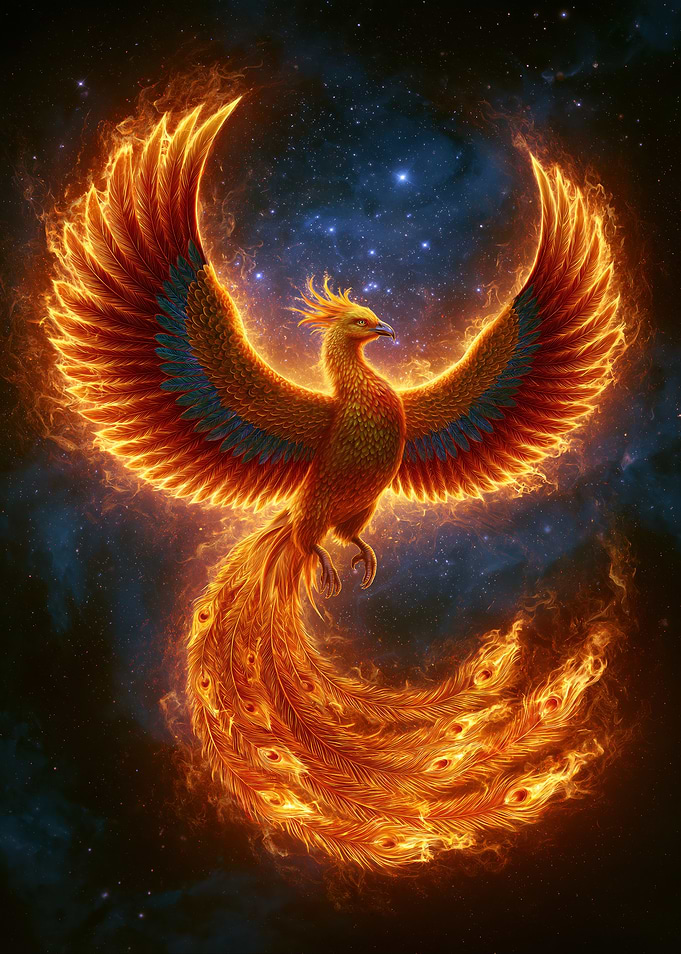 Fiery Phoenix in Cosmic Background