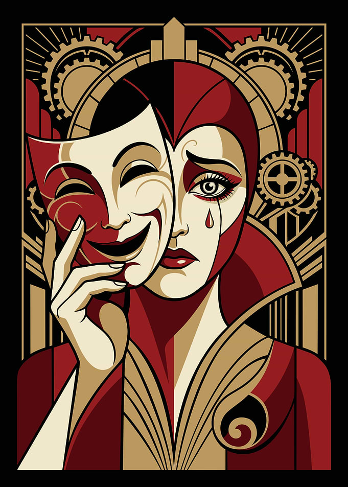 Art Deco Steampunk Theater Mask