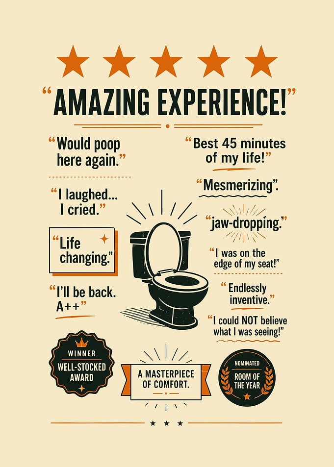 Funny Toilet Reviews Poster