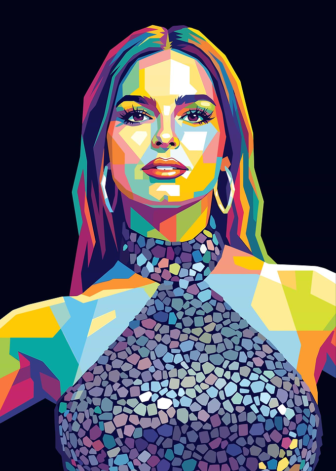 Addison Rae Pop Art Portrait