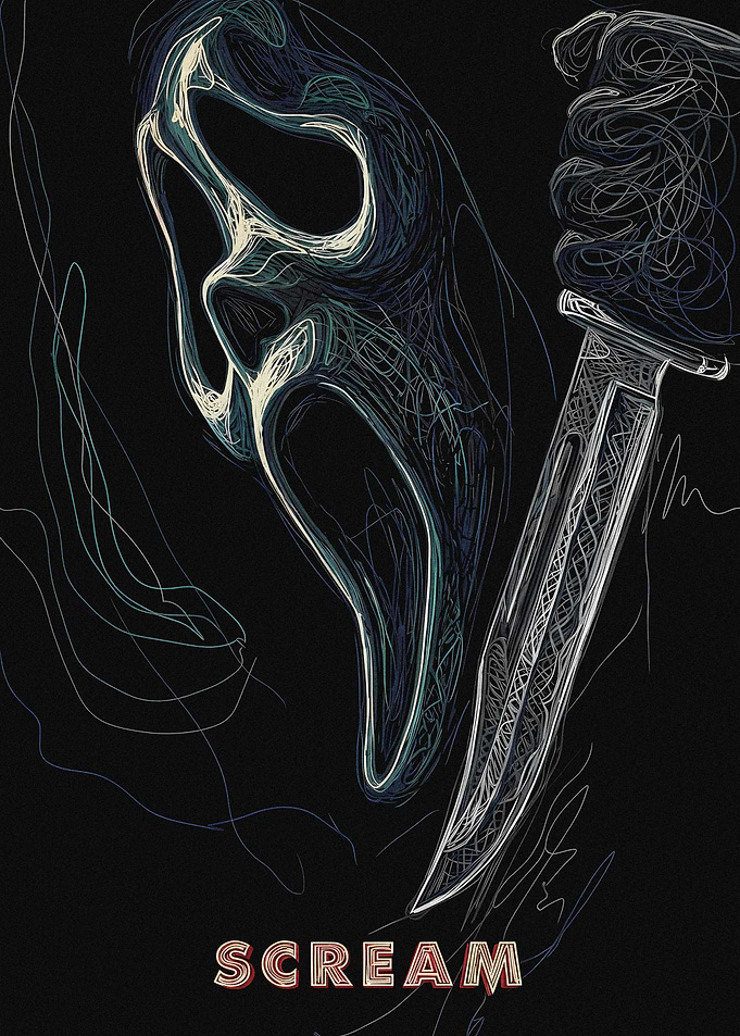 Scream Ghostface Mask and Knife