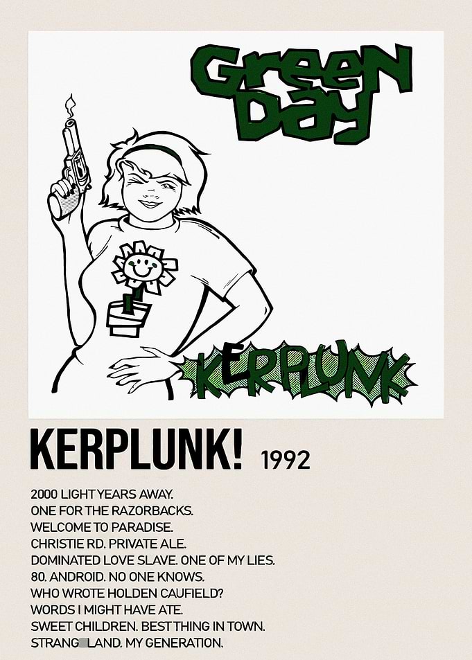 Green Day Kerplunk! Album Poster