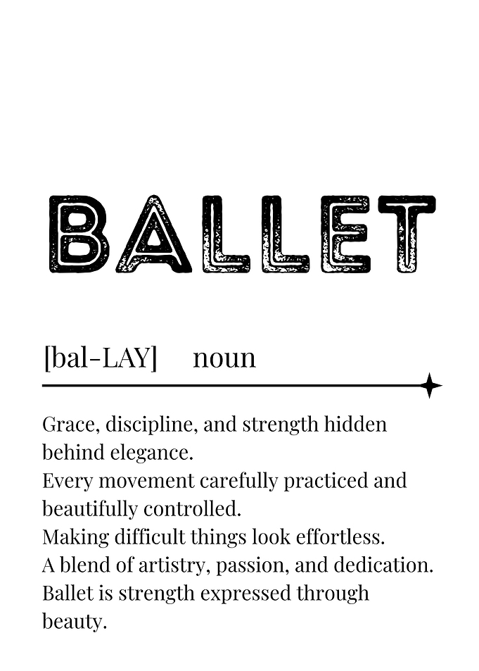 Ballet Definition Poster
