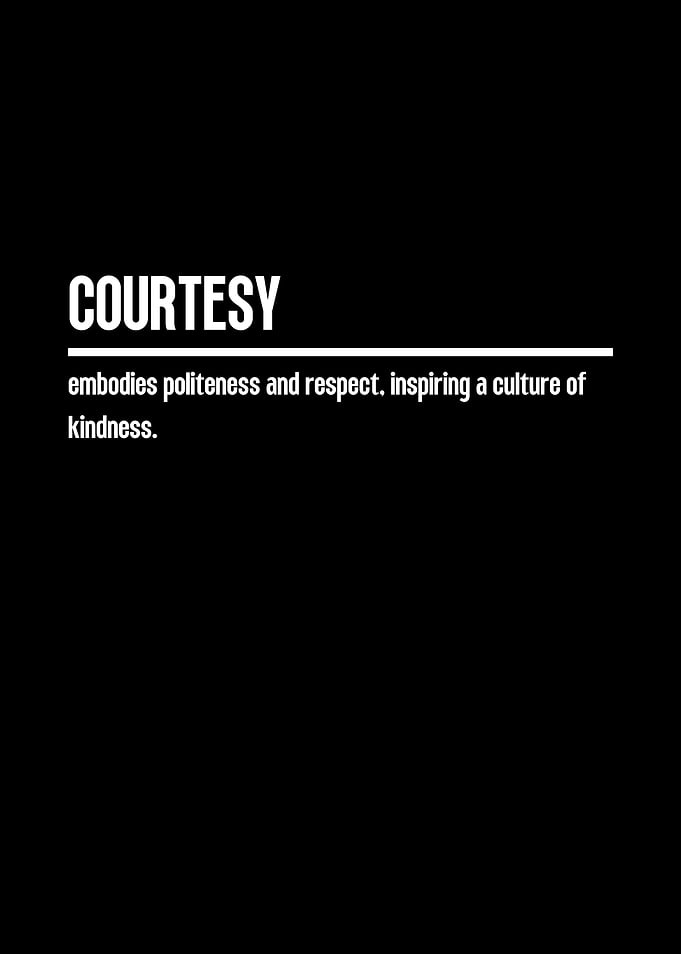Courtesy Definition Text Art