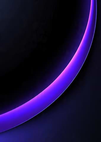 Abstract Neon Curve on Dark Background