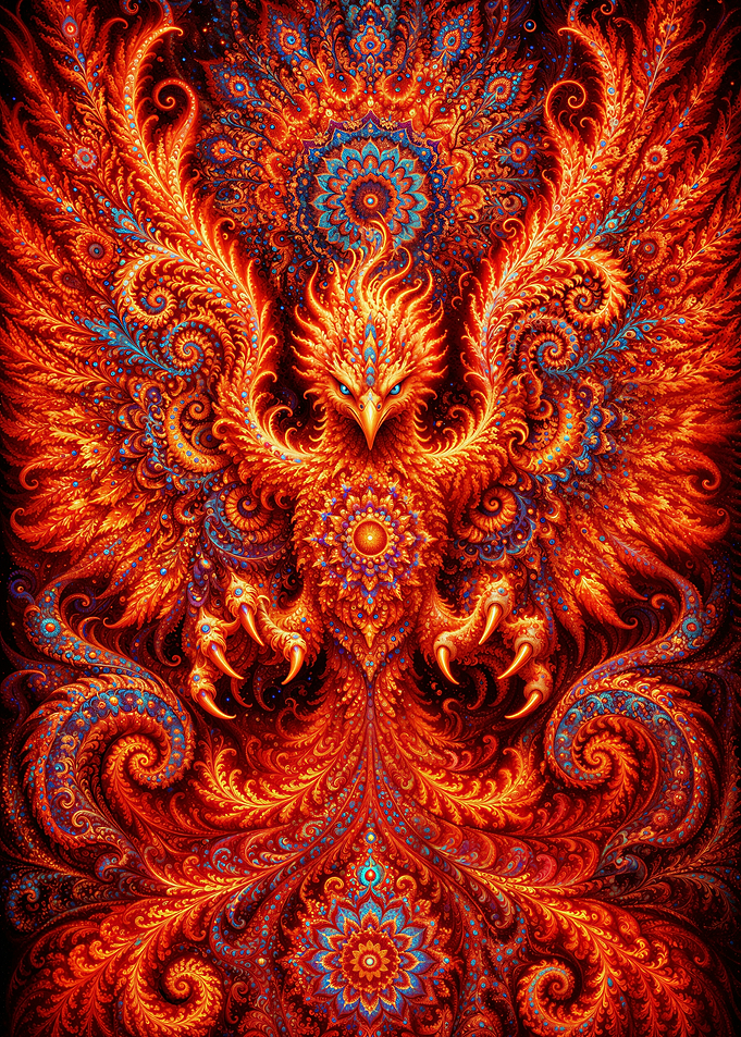 Fractal Mandala Phoenix