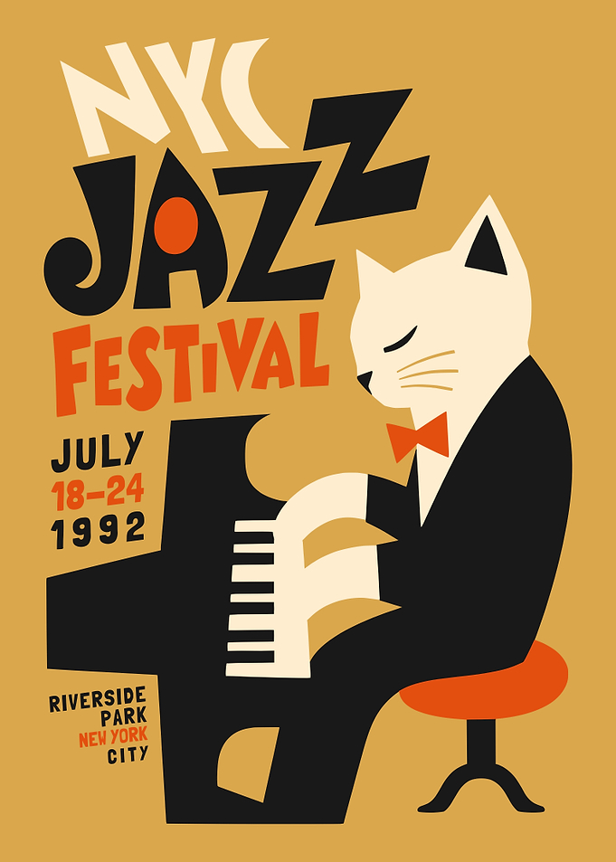 NYC Jazz Festival Cat Poster