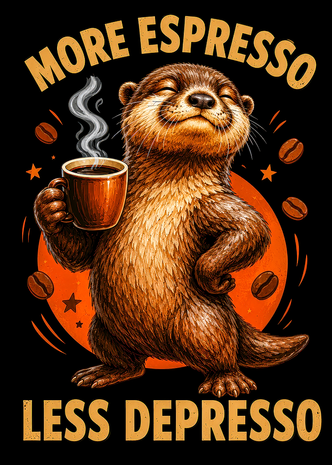 Otter with Coffee