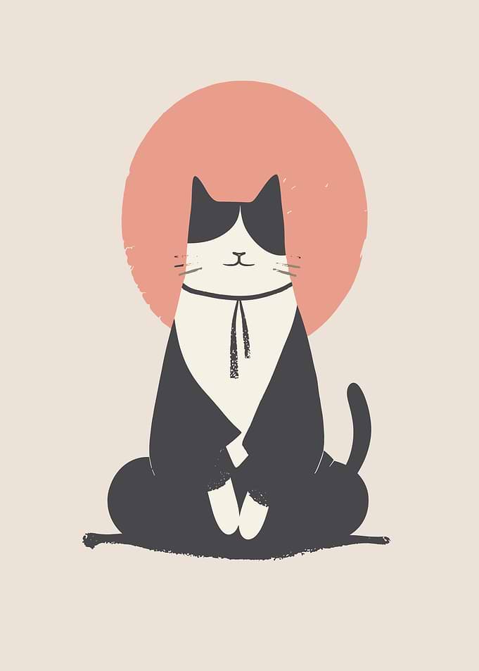 Zen Cat Meditating