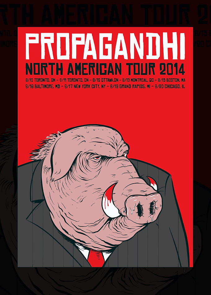 Propagandhi North American Tour 2014 Poster