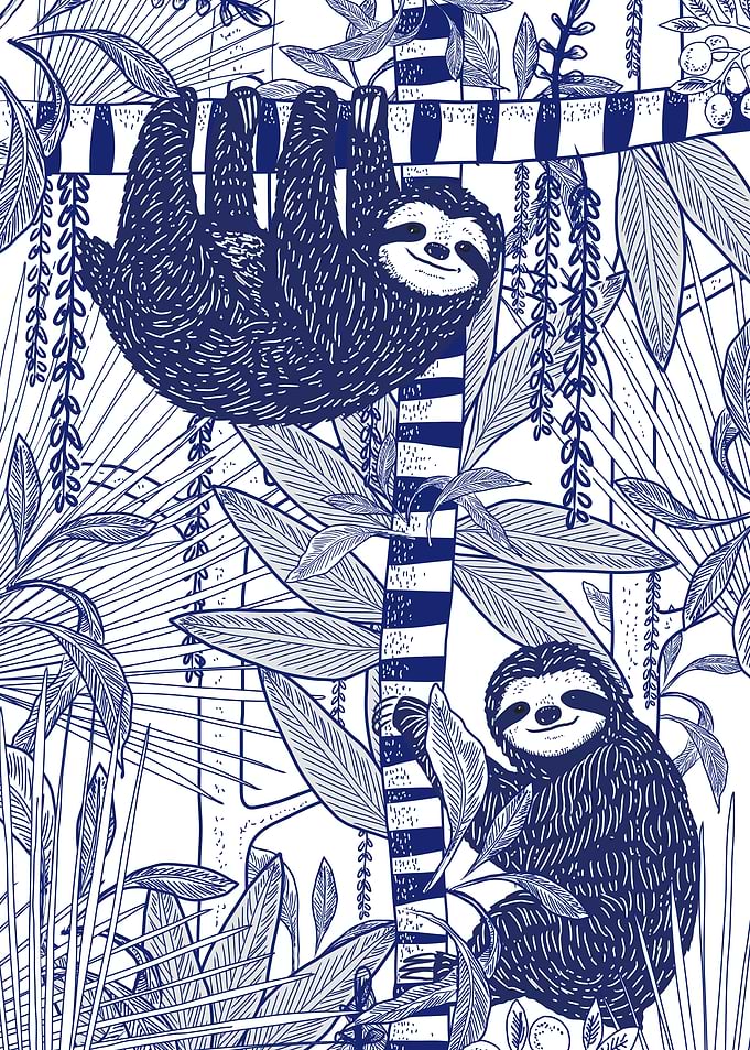 Sloths in a Tropical Jungle
