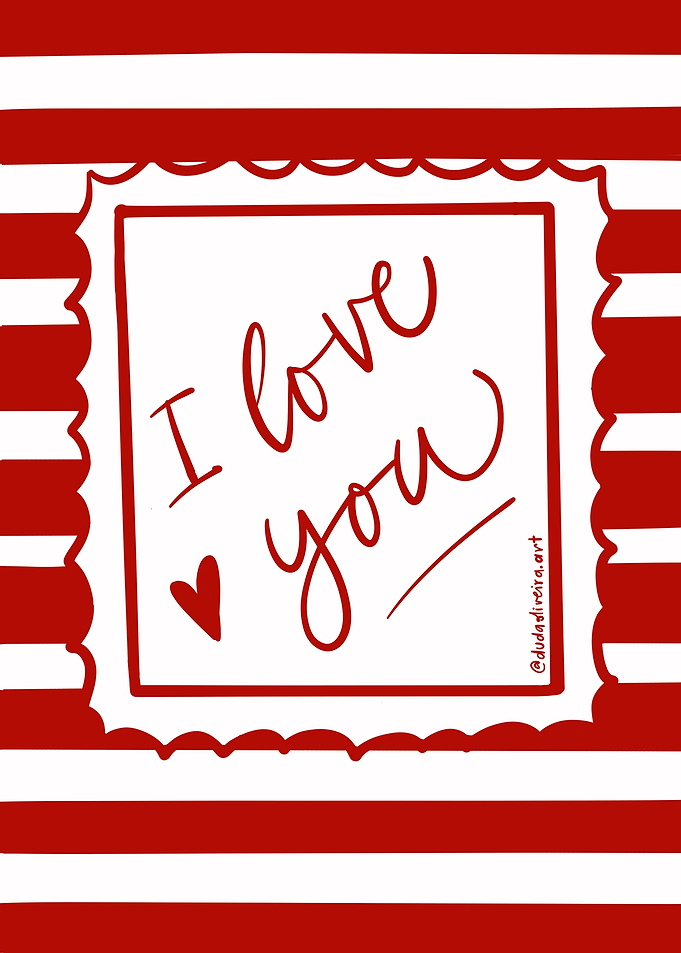 I Love You Hand-Drawn Art