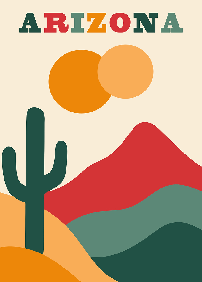 Arizona Desert Landscape Poster