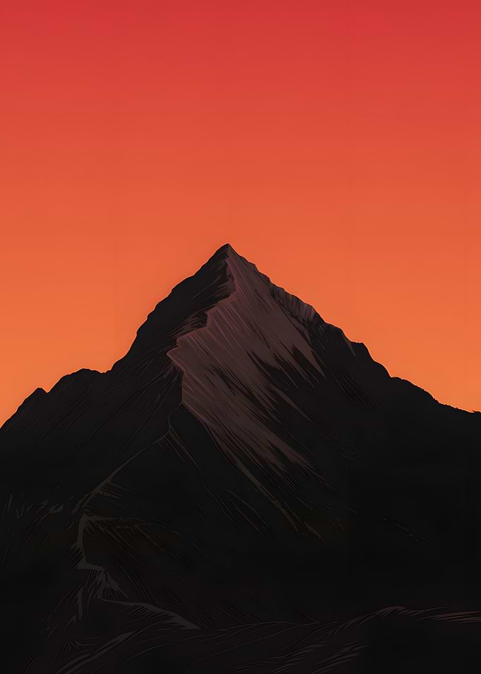 Mountain Peak at Sunset