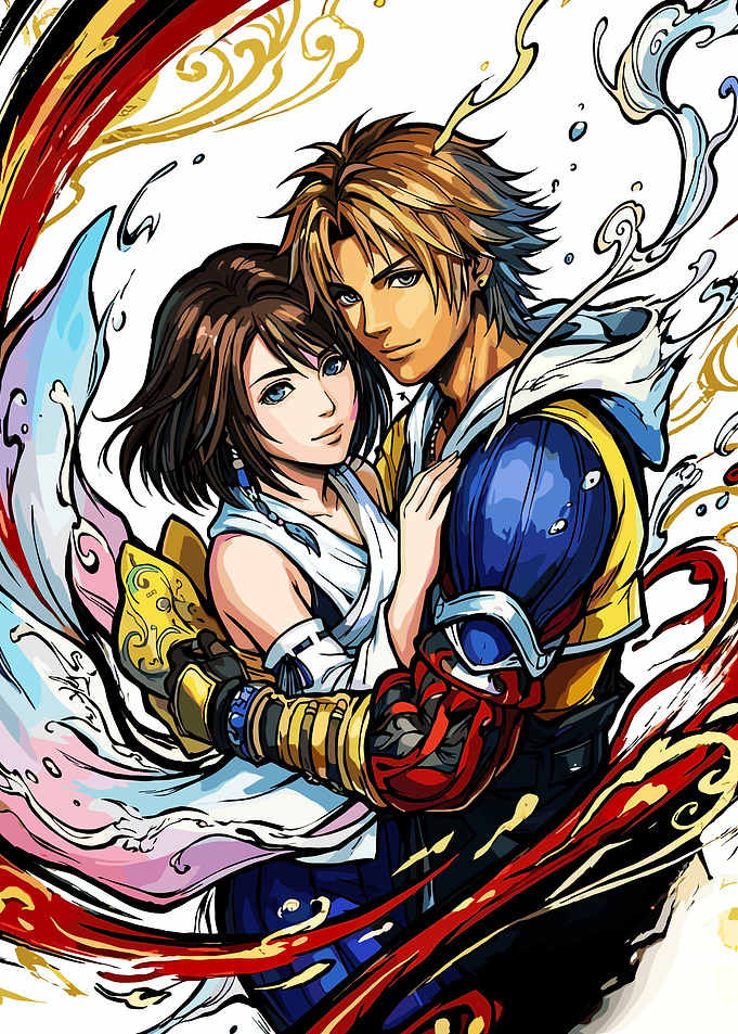 Tidus and Yuna Embracing