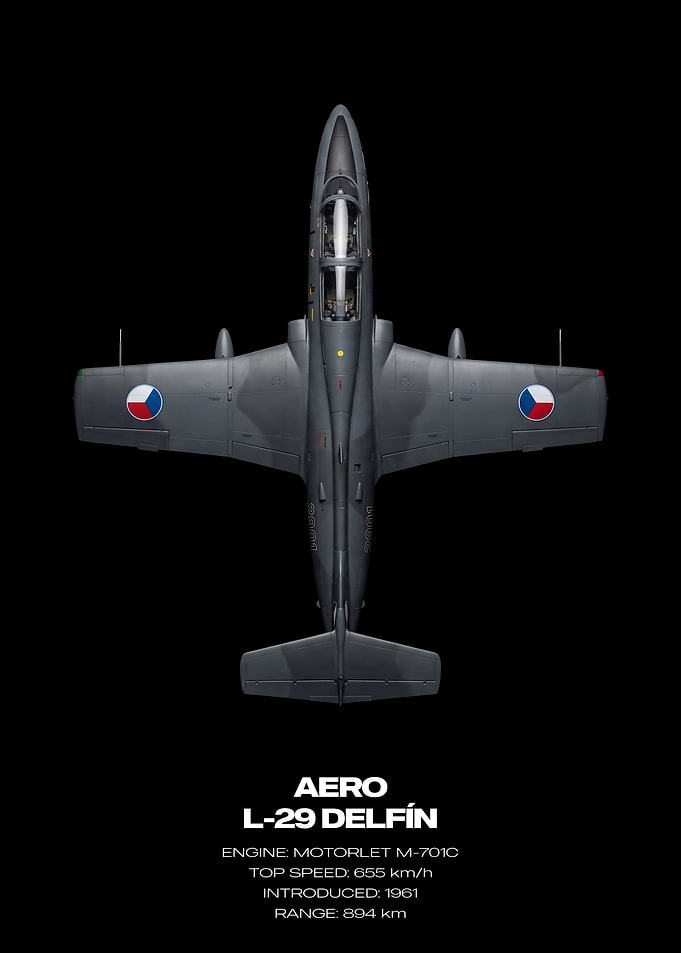 Aero L-29 Delfín Top View