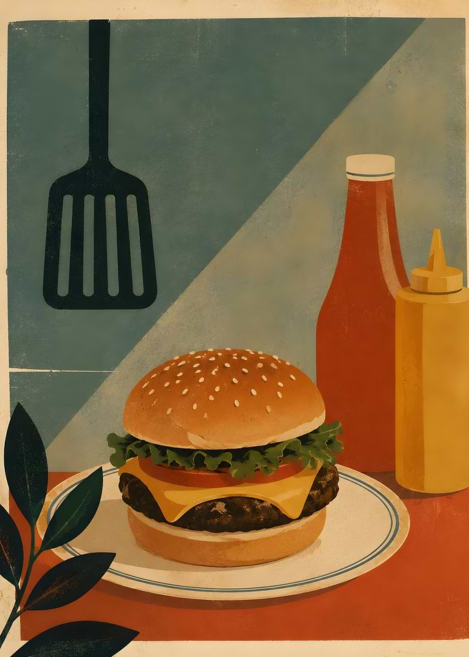 Vintage Burger poster