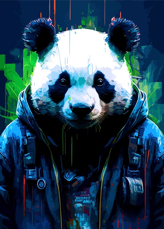 Panda in a Hoodie
