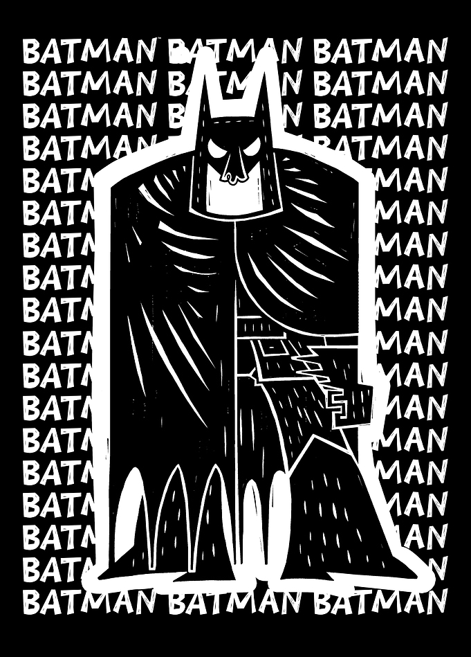 The Dark Knight's Graphic Grin