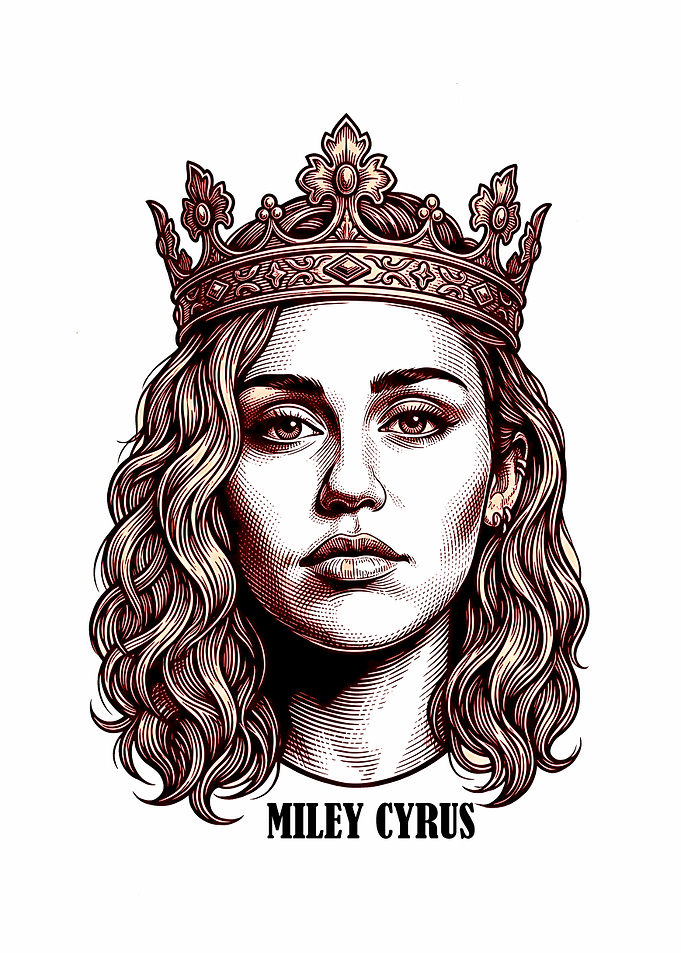 Miley Cyrus Crowned Portrait
