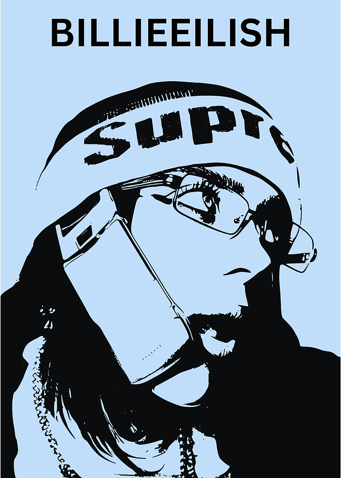 Billie Eilish Supreme Poster