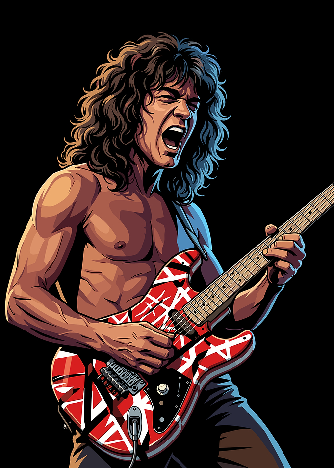 Eddie Van Halen Playing Guitar
