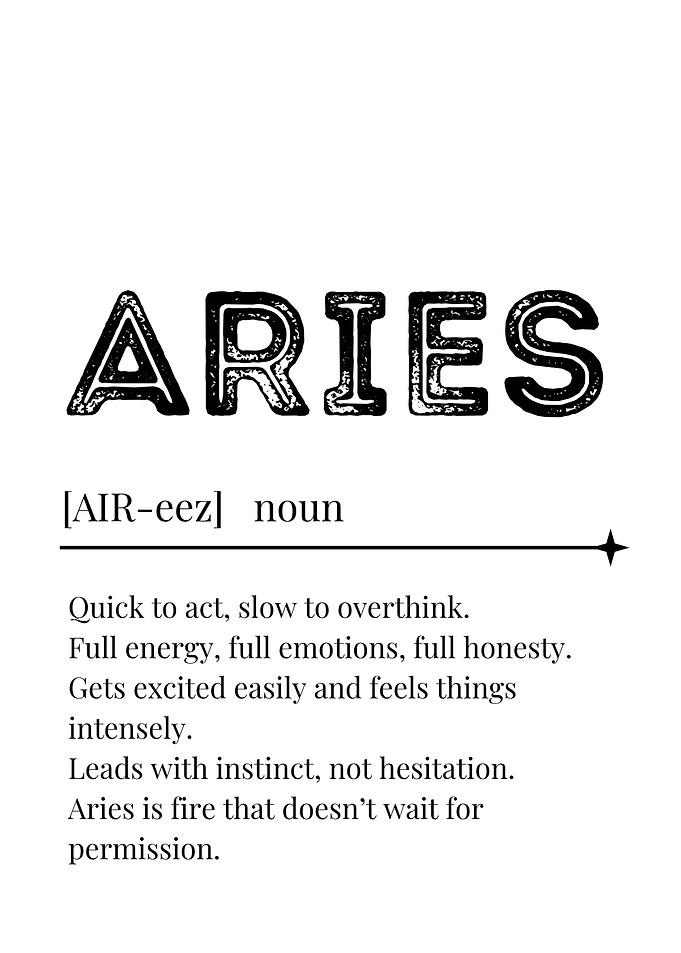 Aries Zodiac Definition