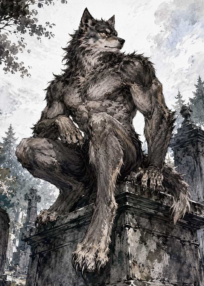 Werewolf in a Graveyard