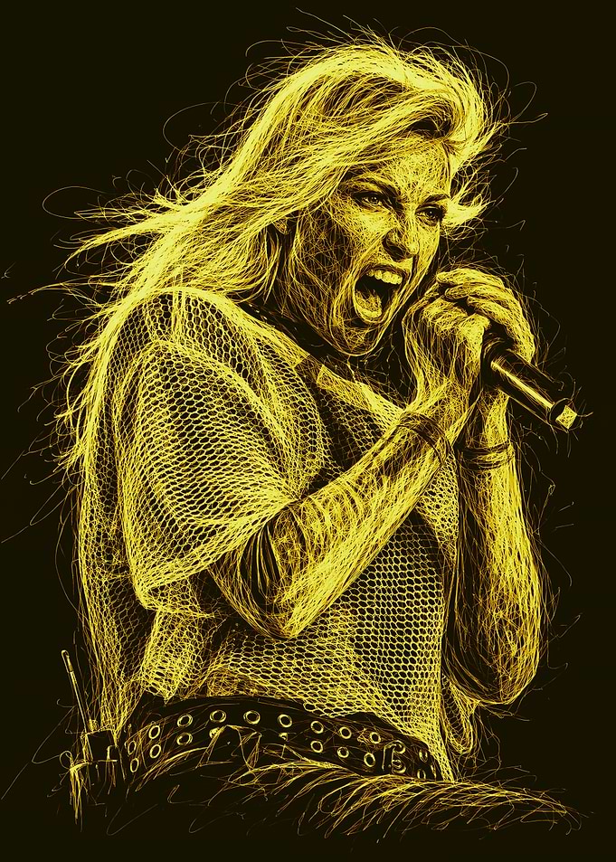 Singer Performing with Microphone