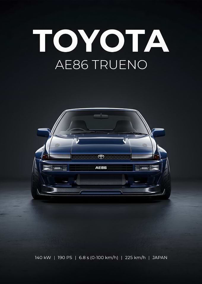Toyota AE86 Trueno Poster