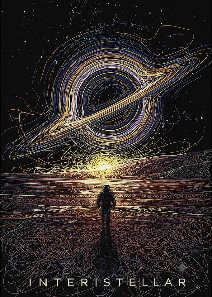 Interstellar Astronaut and Black Hole