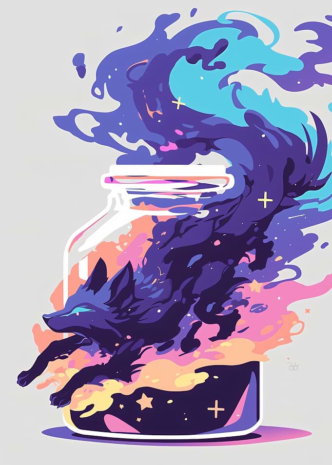 Cosmic Wolf Escaping a Jar