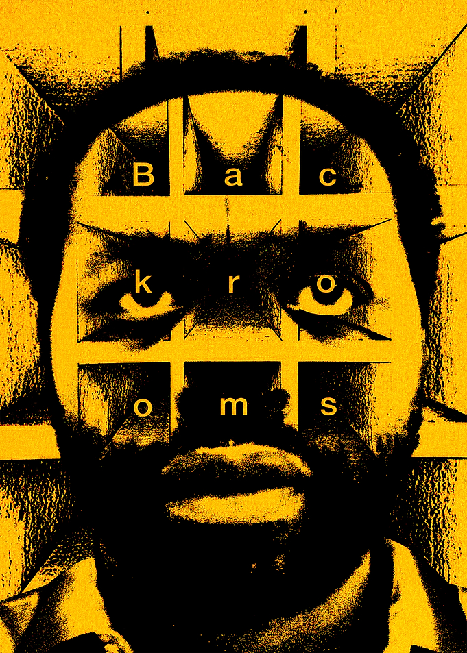 Man's Face with Text Overlay