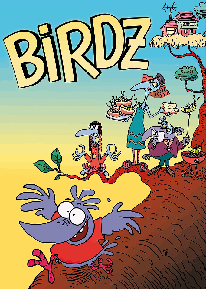 Birdz Cartoon Characters at a Picnic