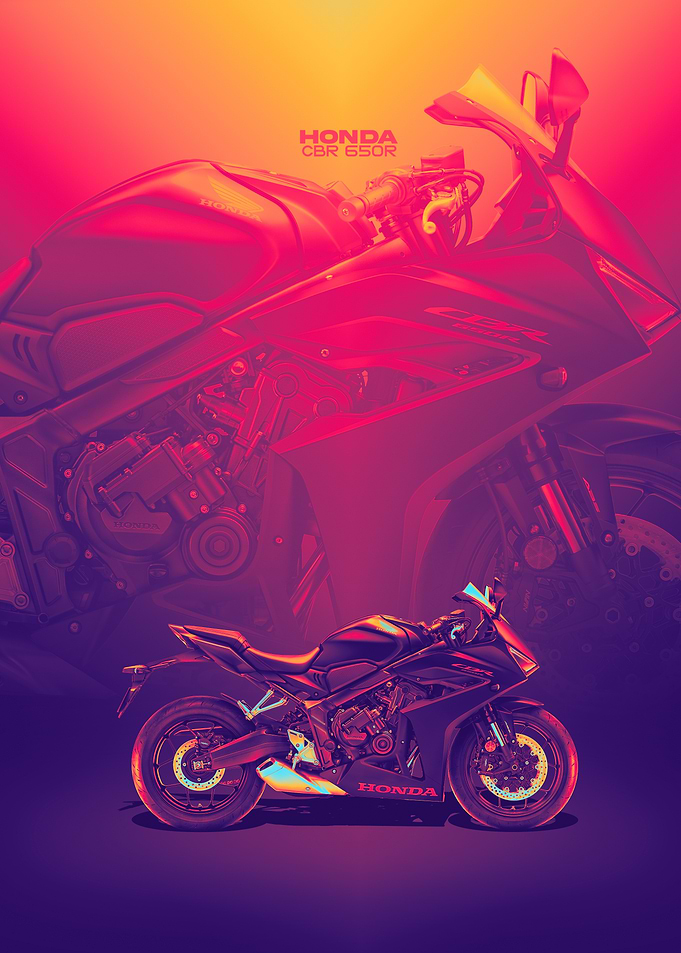 Honda CBR 650R Motorcycle Art