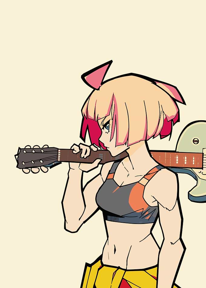 Unbeatable Girl with Guitar