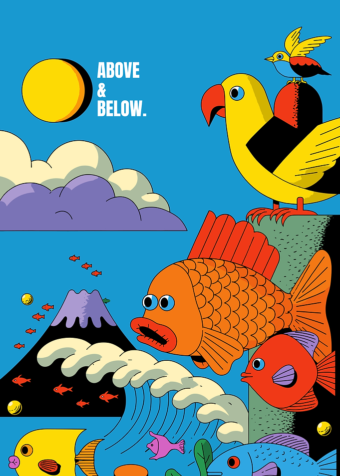 Above and Below Illustration