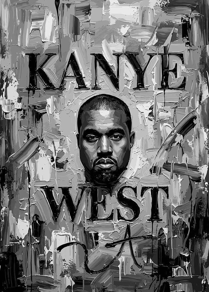 Kanye West Portrait Painting