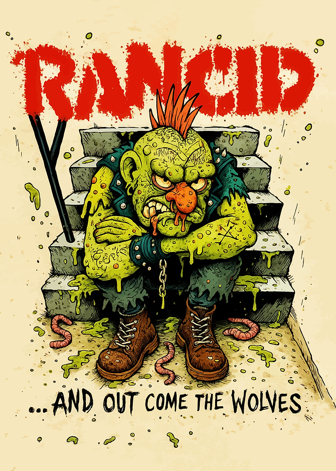Rancid '...And Out Come the Wolves' Album Art