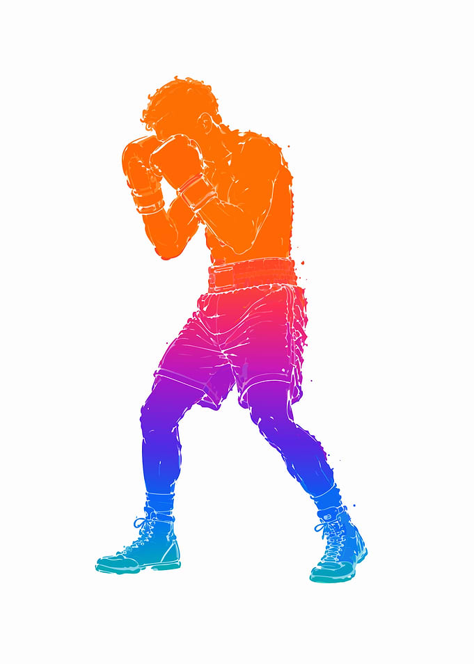 Boxer in Dynamic Pose