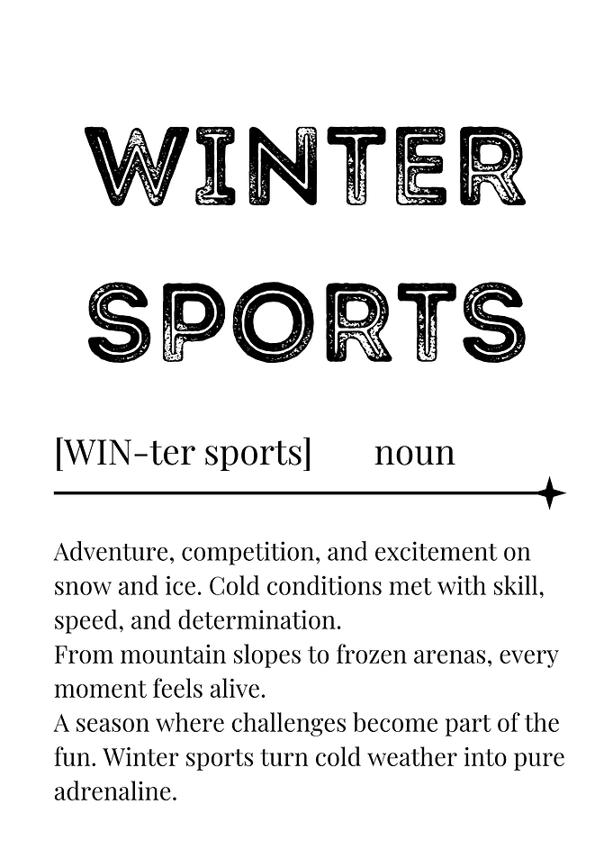 Winter Sports Definition