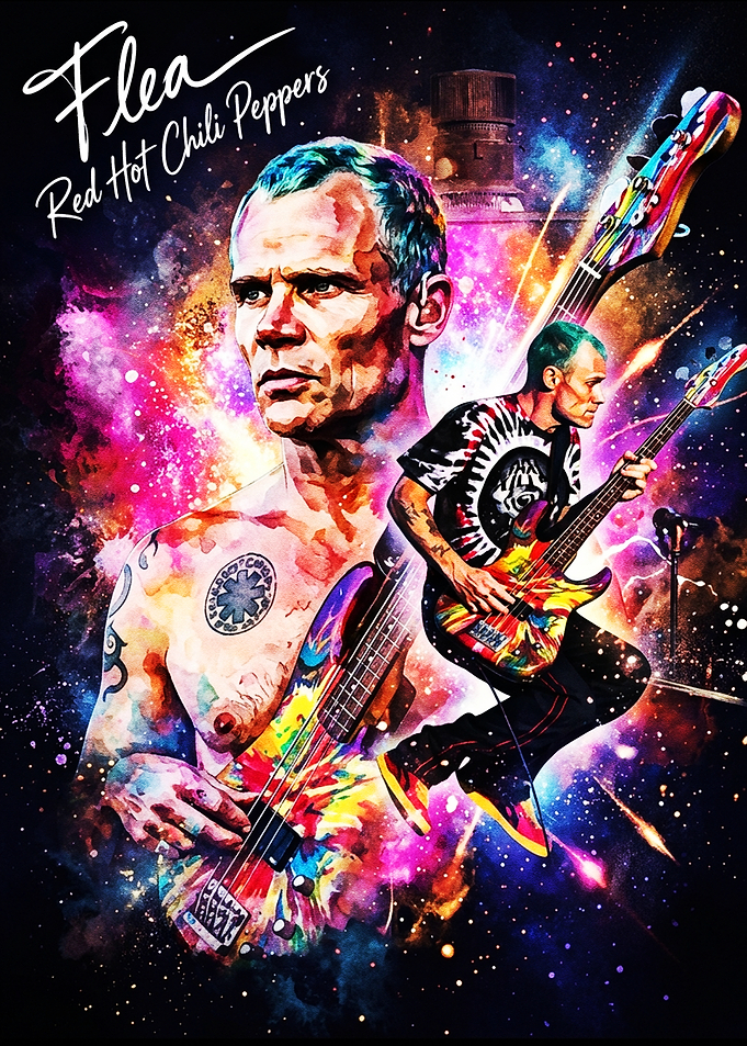 Flea Red Hot Chili Peppers Cosmic Art